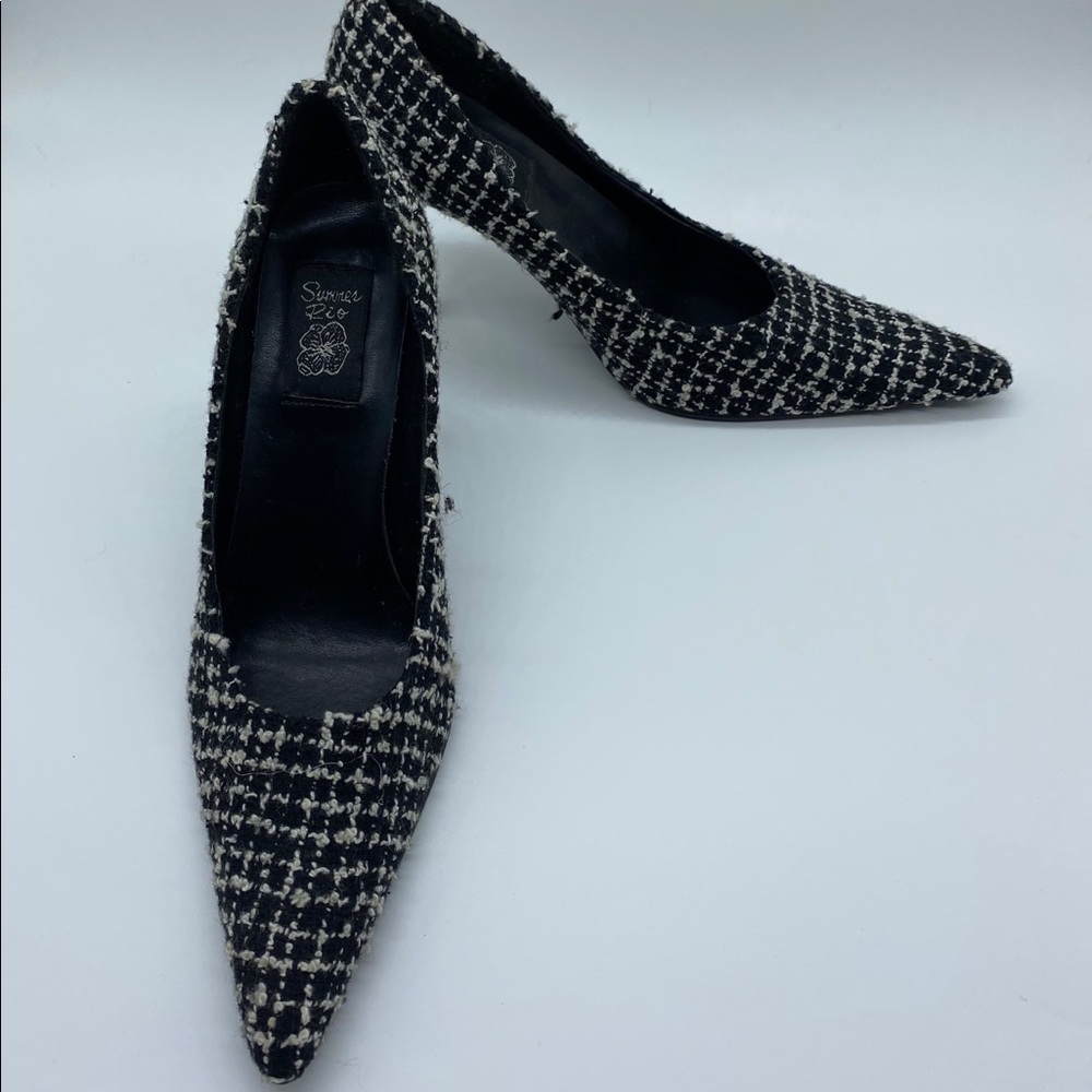 Summer Rio Black and white heels